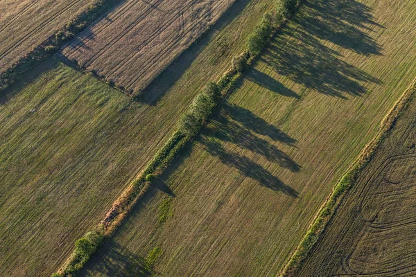 Вид с воздуха на утренний пейзаж — стоковое фото