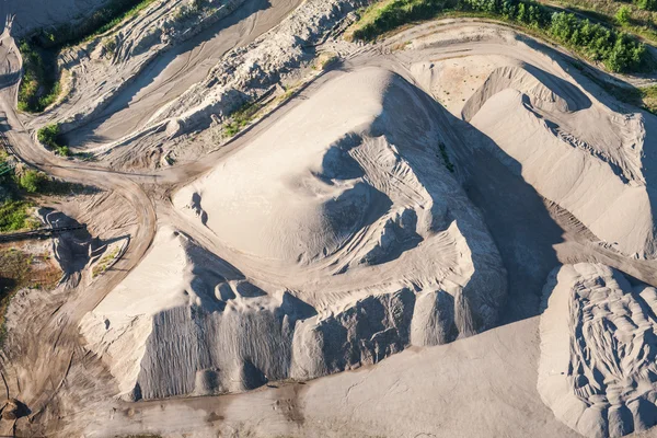 Vista aérea de la planta de procesamiento de arena —  Fotos de Stock