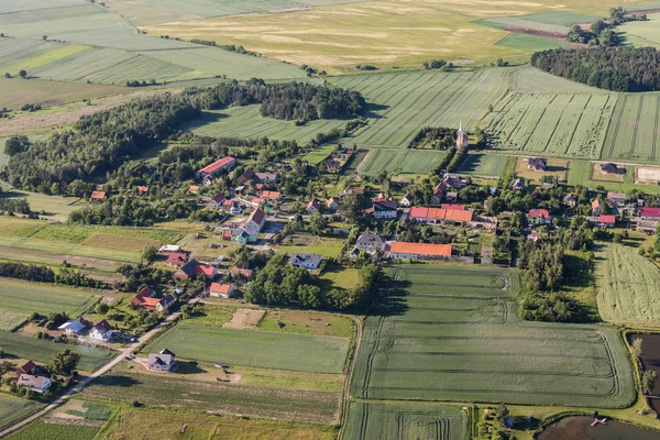 Widok z lotu ptaka gospodarstwa ziemie — Zdjęcie stockowe