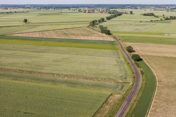 Luftaufnahme von landwirtschaftlichen Flächen — Stockfoto