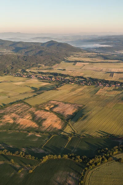 Luftaufnahme von landwirtschaftlichen Flächen — Stockfoto