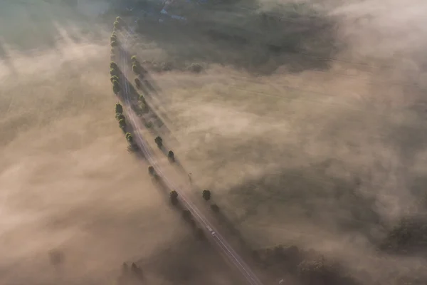 Luchtfoto van weg in lanscape — Stockfoto