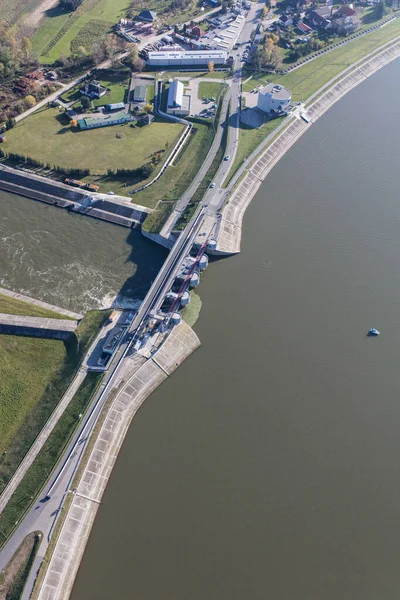 Luftaufnahme Über Dem Stadtzentrum Von Neiße Polen — Stockfoto