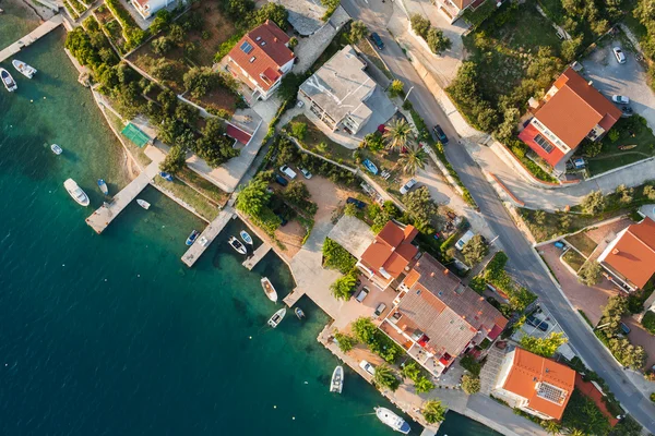 Flygfoto över Kroatien kusten linjen rab island — Stockfoto