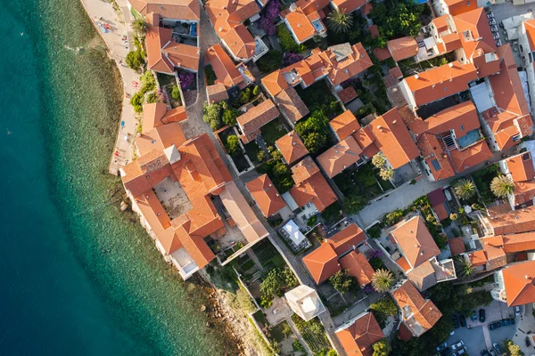 Vista aerea della costa croata Rab Isola — Foto Stock