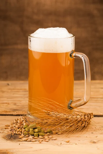 Glass of home made beer — Stock Photo, Image