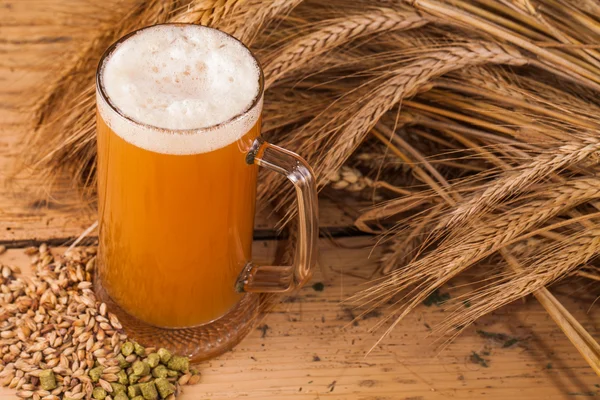 Glass of home made beer — Stock Photo, Image