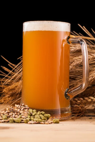 Glass of home made beer — Stock Photo, Image