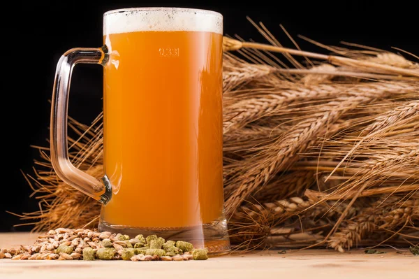 Glass of home made beer — Stock Photo, Image