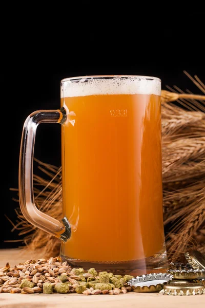 Pohár házi sör — Stock Fotó