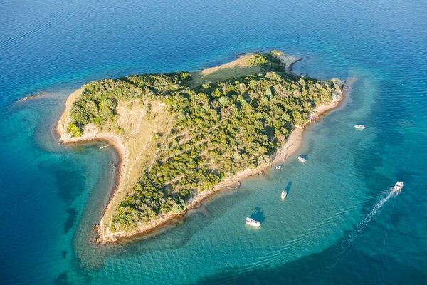 克罗地亚海岸线鸟瞰图 — 图库照片