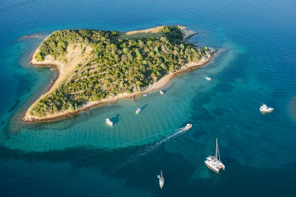 クロアチアの海岸ラインの航空写真 — ストック写真