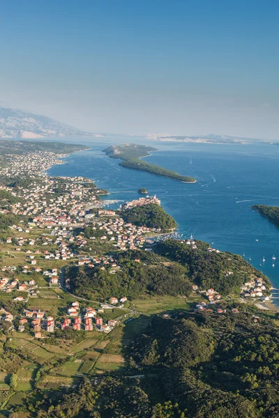 Luchtfoto van Kroatië kustlijn — Stockfoto