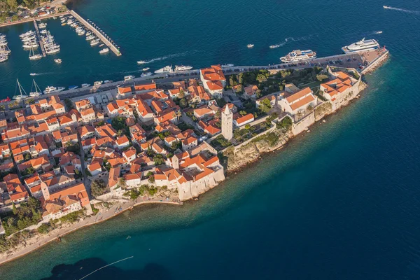 Luchtfoto van Kroatië kustlijn — Stockfoto