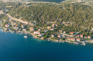 Hırvatistan sahil şeridi havadan görünümü
