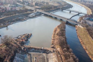 Wroclaw şehrinin havadan görünümü