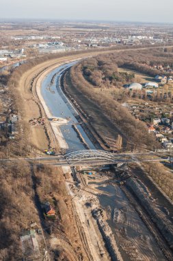 Wroclaw şehrinin havadan görünümü