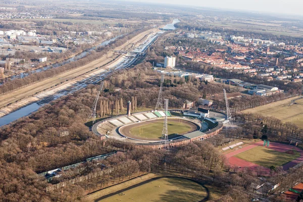 A légi felvétel a Wroclaw city — Stock Fotó