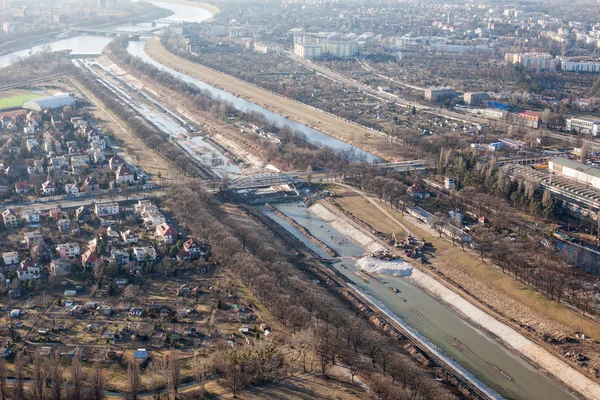 Vista aérea de la ciudad de Wroclaw —  Fotos de Stock