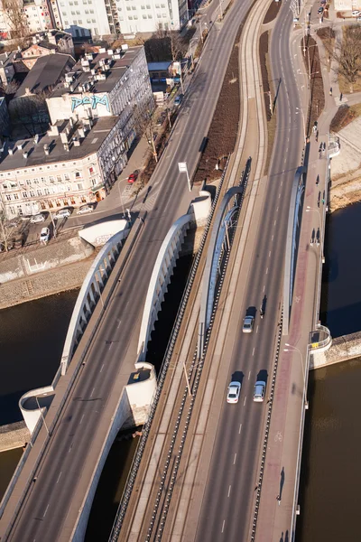 Aerial view of Wroclaw city — Stock Photo, Image