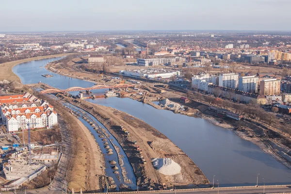 A légi felvétel a Wroclaw city — Stock Fotó