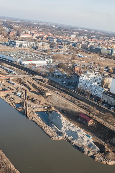 A légi felvétel a Wroclaw city — Stock Fotó