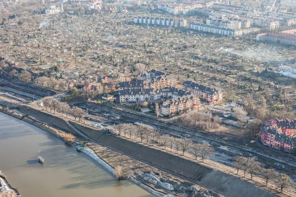 Luchtfoto van Wroclaw stad — Stockfoto