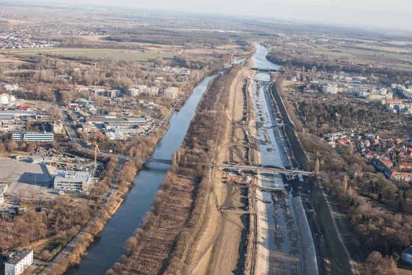 A légi felvétel a Wroclaw city — Stock Fotó