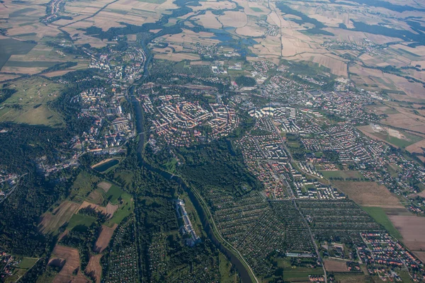 Luftaufnahme der Stadt Nysa — Stockfoto
