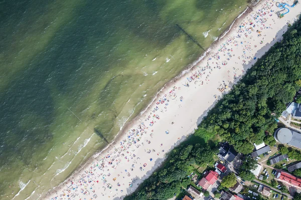 Sandy polish beach on Baltic sea — Stock Photo, Image
