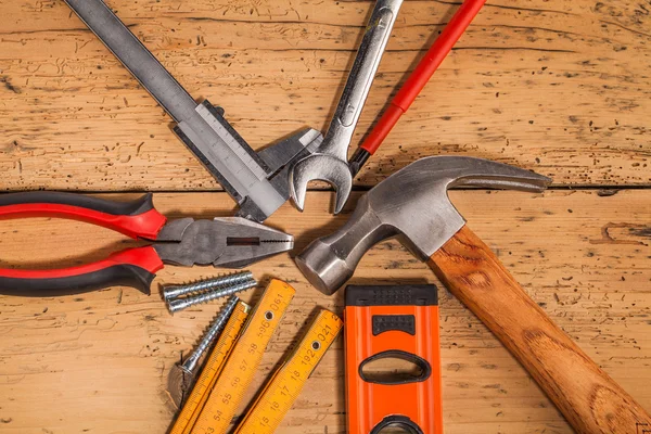 Wood mounting tools — Stock Photo, Image