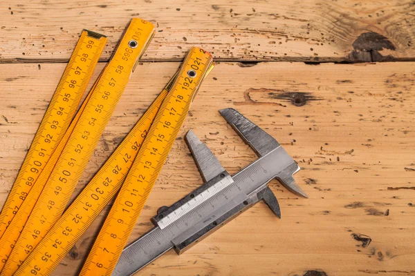 Measure tools on table — Stock Photo, Image