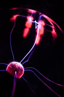 Hand and plasma ball flames clipart