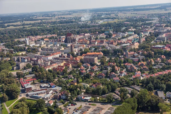 Aerial view of Nysa city — Stock Photo, Image