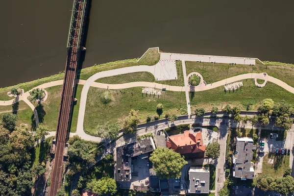 Vista aerea del centro di Opole — Foto Stock