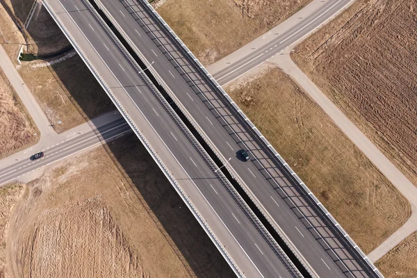 Flygfoto över motorvägen — Stockfoto