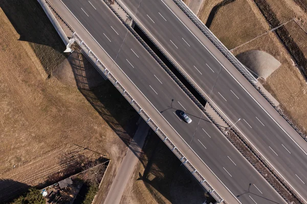 Flygfoto över motorvägen — Stockfoto