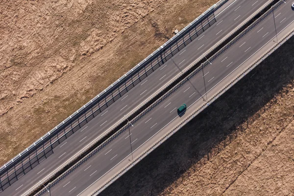 Vista aérea da rodovia — Fotografia de Stock