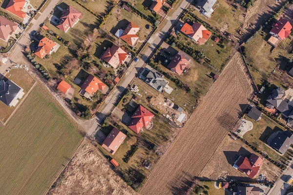 Aerial view of a Wroclaw city suburbs — Stock Photo, Image