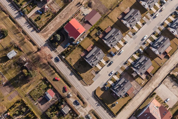 Aerial view of a Wroclaw city suburbs — Stock Photo, Image