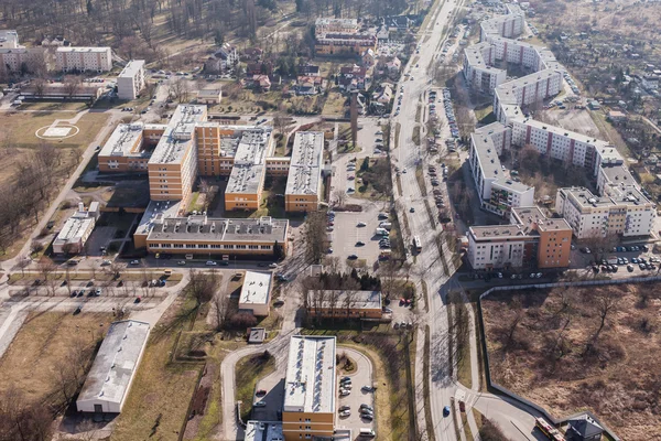 Luftaufnahme einer Breslauer Vorstadt — Stockfoto