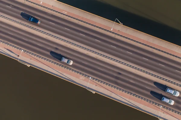 高速道路橋の空撮 — ストック写真