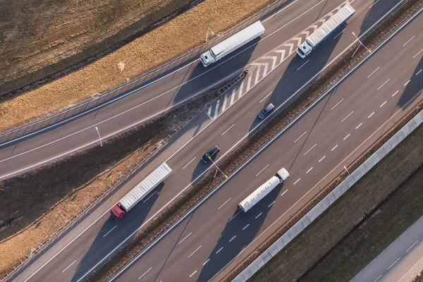 Vue aérienne de l'autoroute — Photo