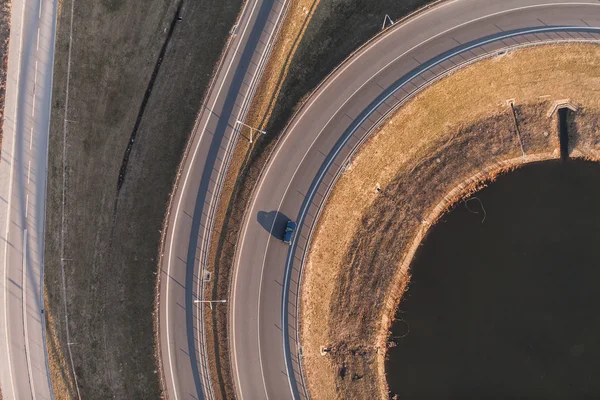 Aerial view of highway — Stock Photo, Image