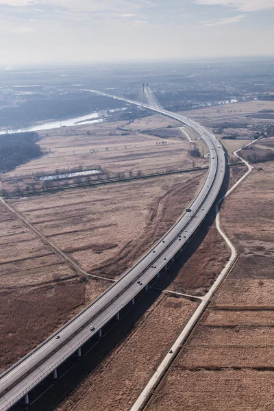 Letecký pohled na dálnici — Stock fotografie