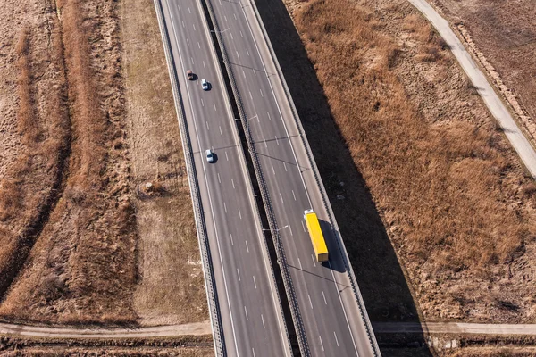 Luchtfoto van de snelweg — Stockfoto