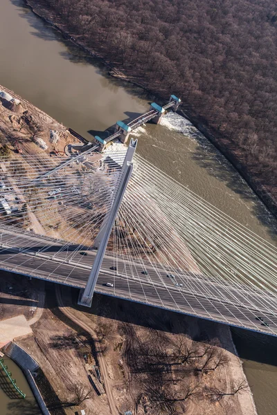 Vista aérea del puente de la autopista — Foto de Stock