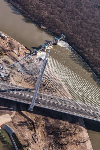 Vista aérea del puente de la autopista —  Fotos de Stock