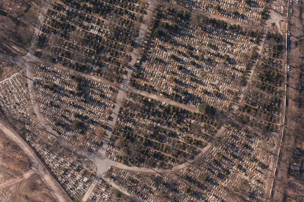 Vista aerea del cimitero — Foto Stock