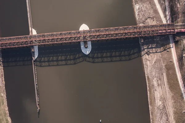 Vista aérea del puente ferroviario — Foto de Stock